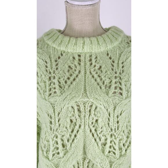 Vero Moda Womens Chunky Knit Sweater Jumper Pullover Size Small Green NWT - Picture 6 of 10